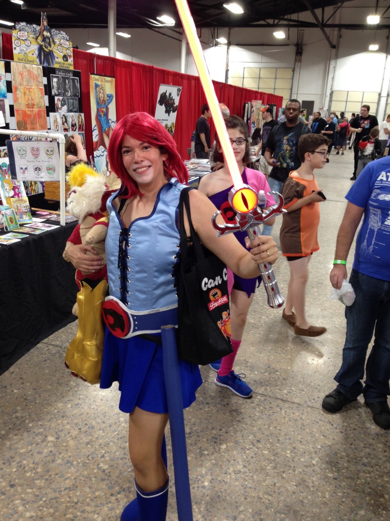 Crossplay Lion-O. Her kids were also Thundercats, but they didn't feel like being in my picture :-(